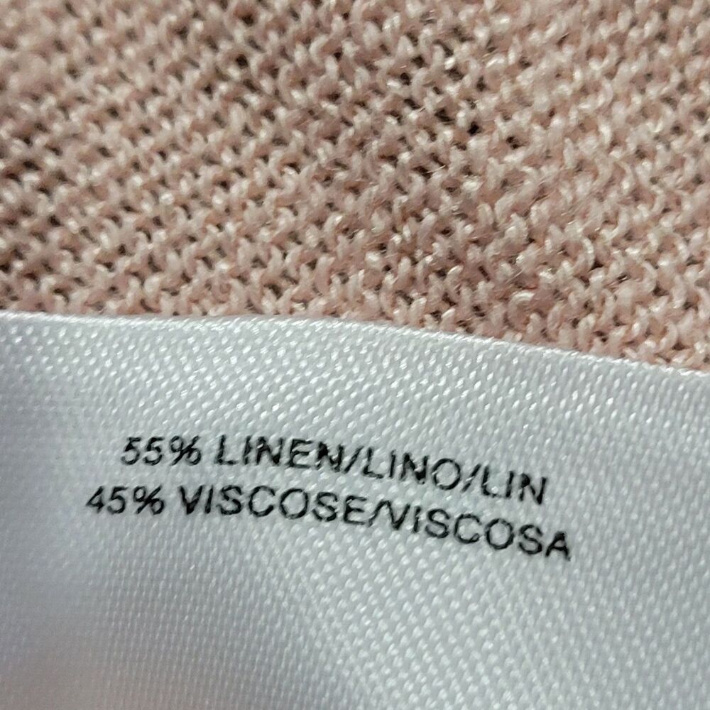 Dressbarn Womens Open Front  Linen Blend Cardigans Pink M Sz 1 X - Picture 5 of 9